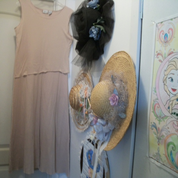 COASTAL GRANDMOTHER COTTAGECORE RETRO SOFT COTTON TEESHIRT MAXI DRESS LG - Picture 1 of 7